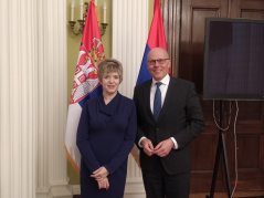 9 March 2023 European Integration Committee Chairperson Elvira Kovacs and Bundestag member Peter Bayer
